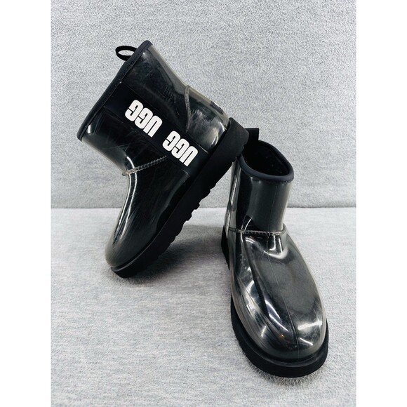 UGG Shoes - UGG 1113190 - Classic Black Shearling-Lined Waterproof Mini Pull-On Ankle Boot 7